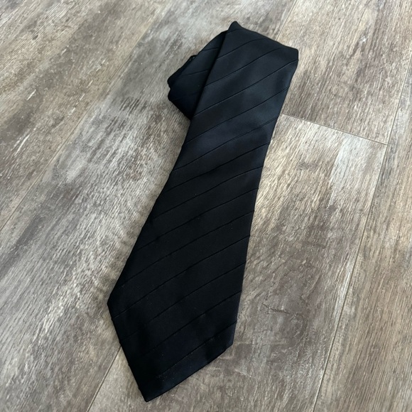 Nick(it) Silk Tie with Stripe Detail - Black - New York London Brand - Picture 3 of 7